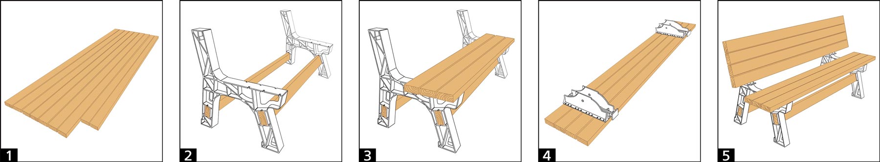 벤치 테이블 DIY 키트 조립순서