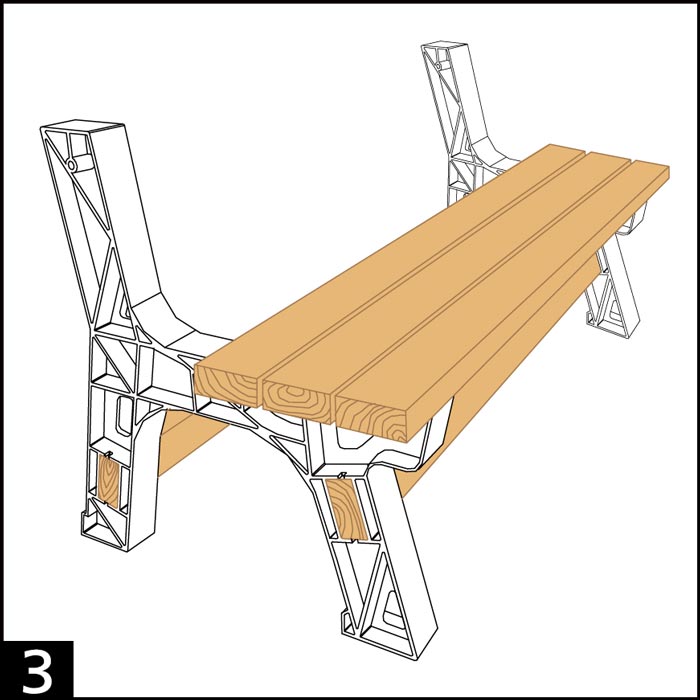 벤치 테이블 DIY 키트 조립순서