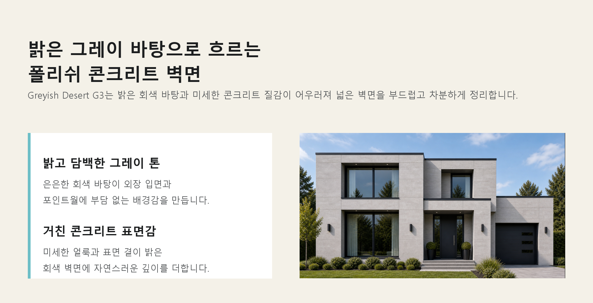 포미스톤 Polish Concrete Stone Greyish Desert G3 인트로