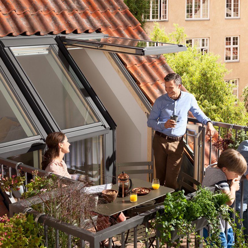 VELUX 벨룩스 테라스창 GEL - 발코니를 만들어 줍니다.