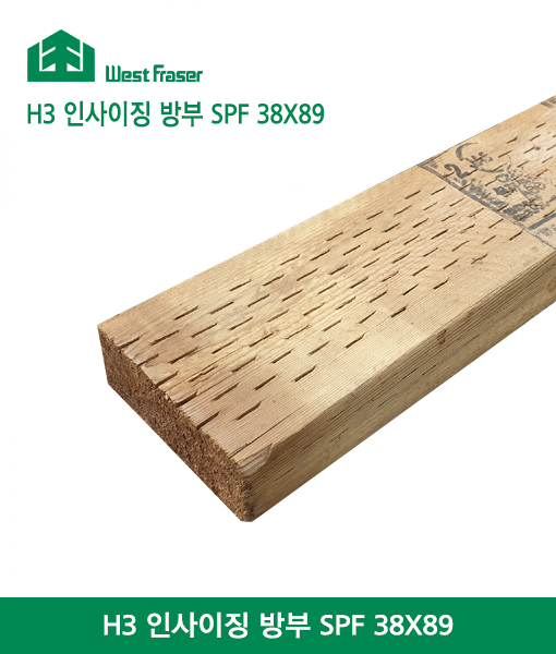 H3등급 인사이징 방부 SPF 2X4